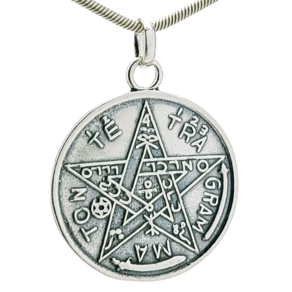 Colgante tetragramatón pentagrama en plata (4)