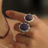 Colgantes y anillos de rubíes con gargantillas de plata y rubíes (4)