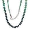 Collar piedras de auténticas esmeraldas 42 cms + cadena extensión (3)