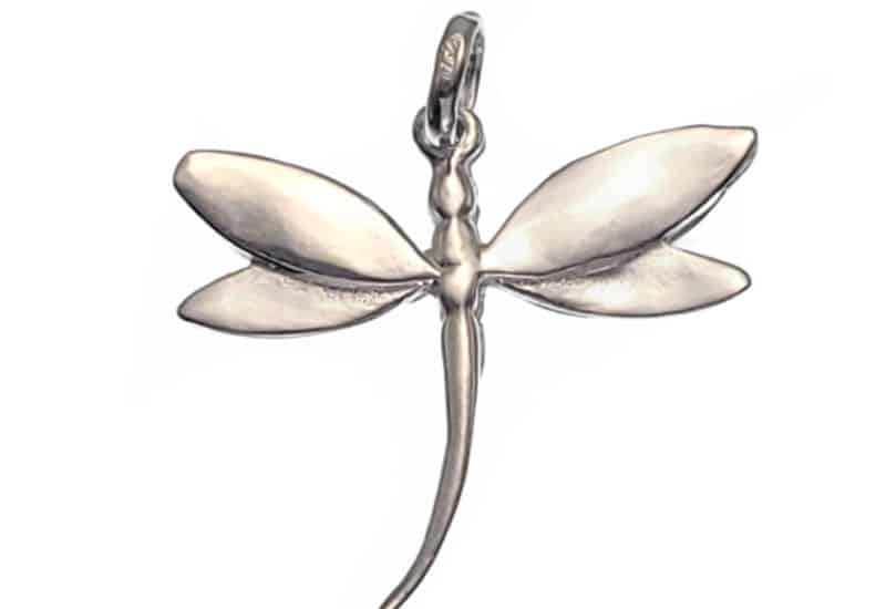 Colgante libélula en plata 925