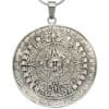 Calendario azteca colgante grande en plata