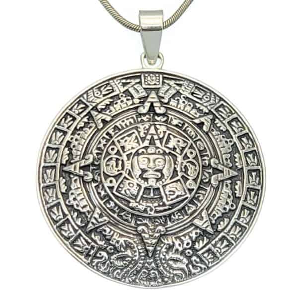 Colgante Gran Calendario Azteca de plata