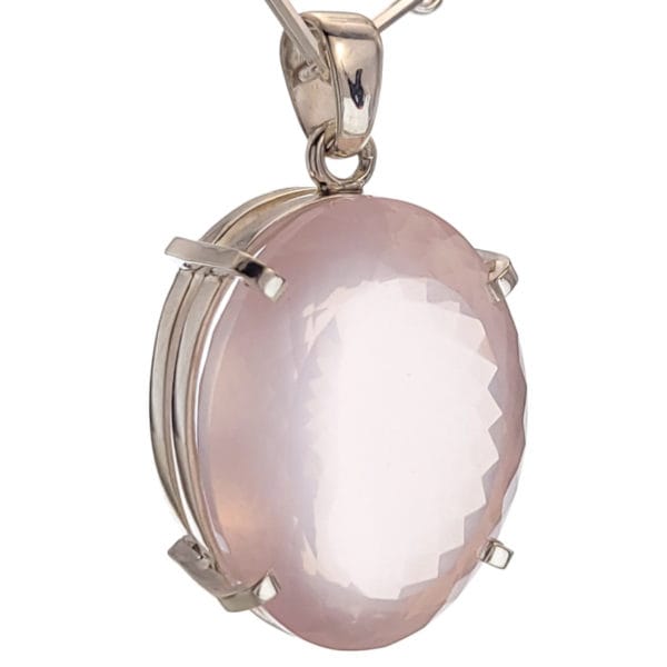 Exclusivo colgante de cuarzo rosa de gran tamaño (1)