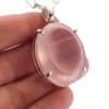 Exclusivo colgante de cuarzo rosa de gran tamaño (3)