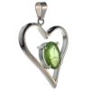 Colgante corazón de olivino peridoto (3)