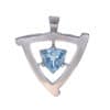 Colgante plata con piedra trillión de topacio azul (2)