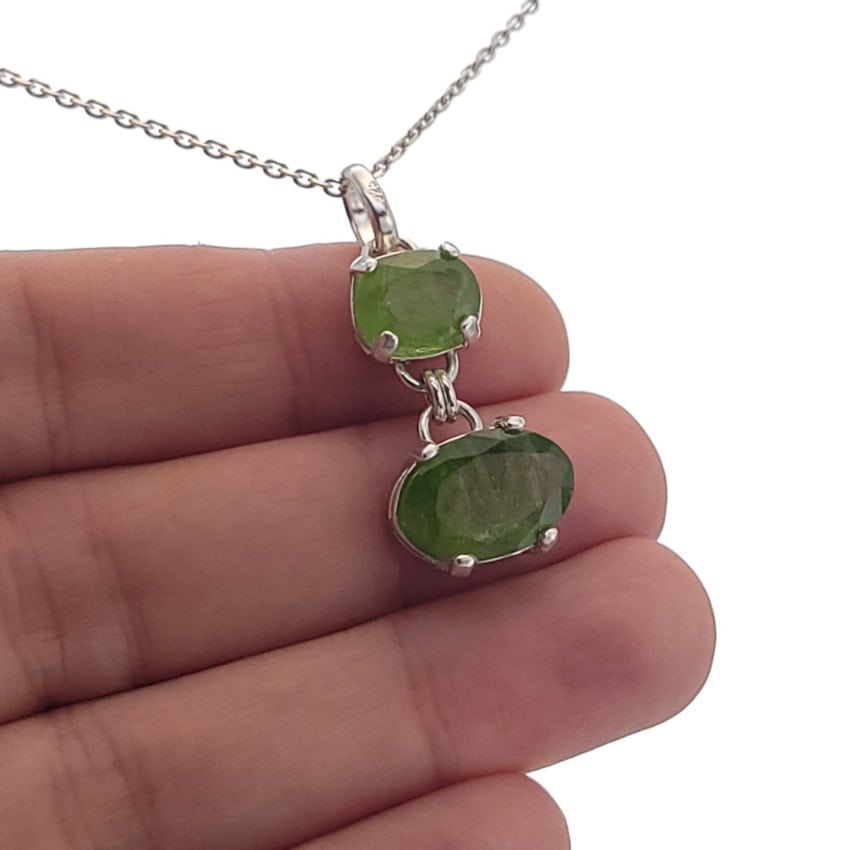 colgante dos piedras de peridoto (5)