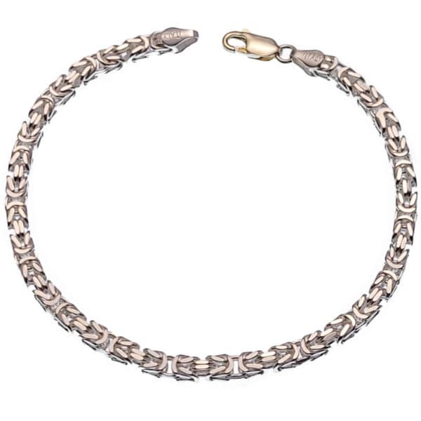 Pulsera de plata diseño Bizantino de 22 centímetros (1)