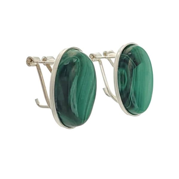 pendientes malaquita con cierre omega (1)