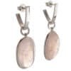 Pendientes de plata de dos cuerpos con piedra de cuarzo rosa (1)