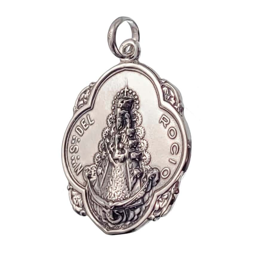 Medalla Pandereta Virgen del Rocío en plata (2)