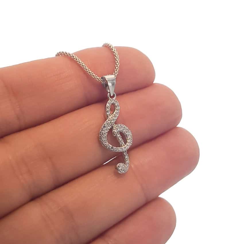 Colgante clave de sol de circonitas (4)