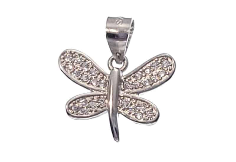 Colgante de plata mariposa de circonitas