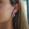 pendientes flor amatista