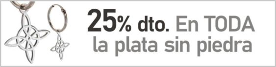 -25 % Dto. en todas las joyas de plata sin piedras naturales