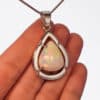 Gran colgante lágrima de ópalo Etíope en plata 925 (1)