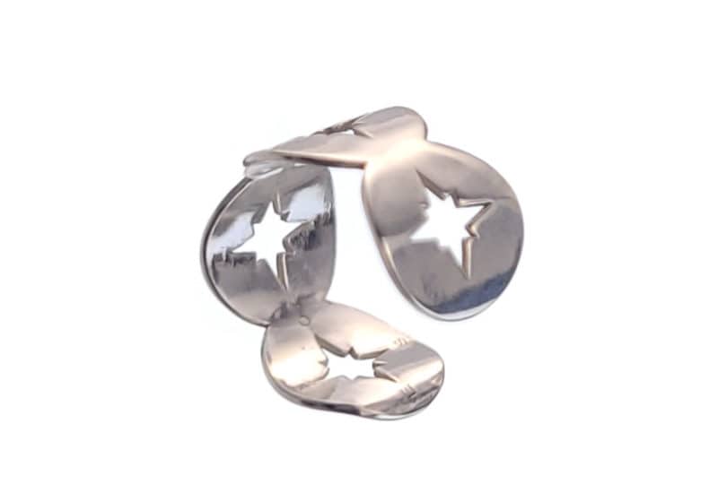 Pendientes brújula de plata – clips de oreja (ear cuff)
