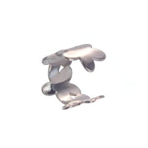 Pendientes flores de plata - clips de oreja (ear cuff)
