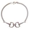 Pulsera combi eslabón estribo bocado con cadena de malla