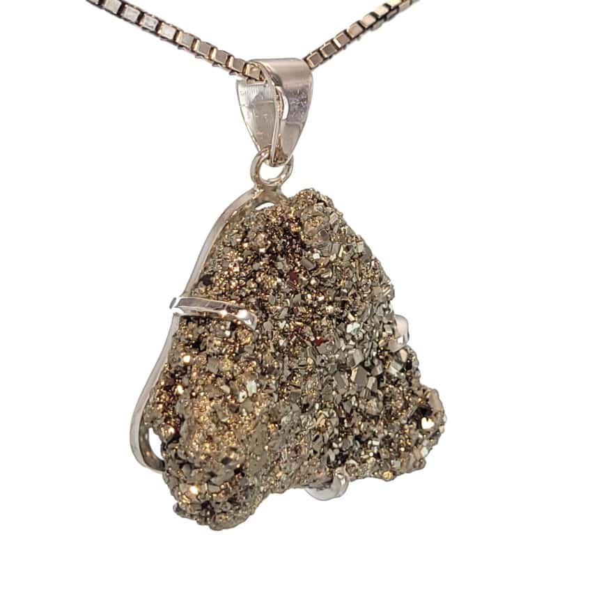 Colgante plata con piedra de pirita de Perú (3) Colgante plata con piedra de pirita de Perú (3)