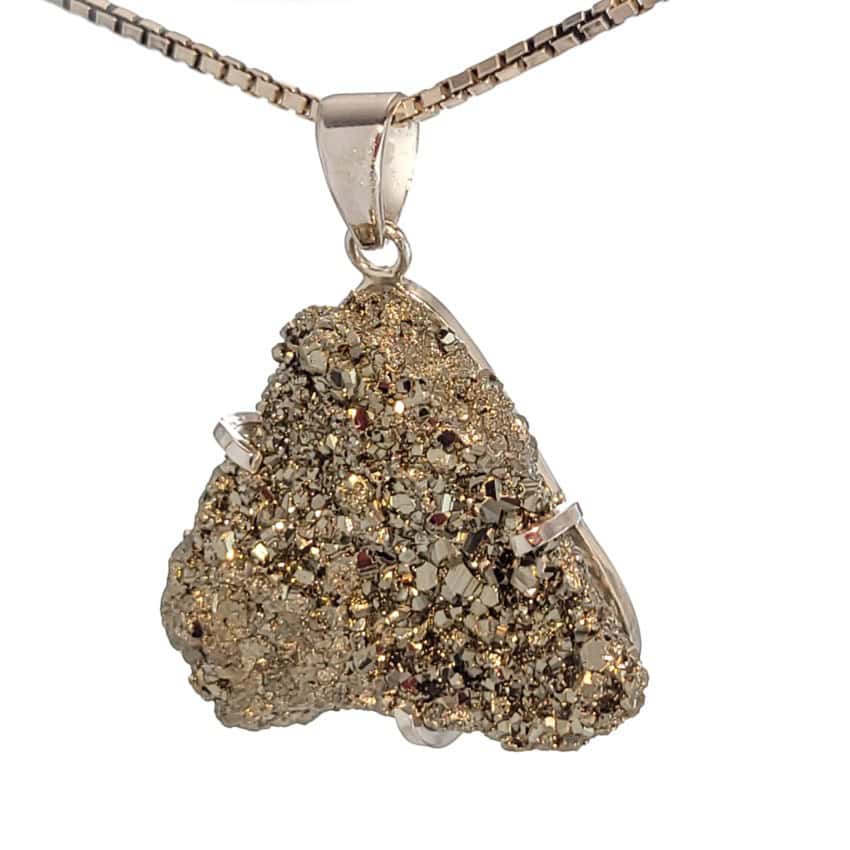 Colgante plata con piedra de pirita de Perú (4) Colgante plata con piedra de pirita de Perú (4)