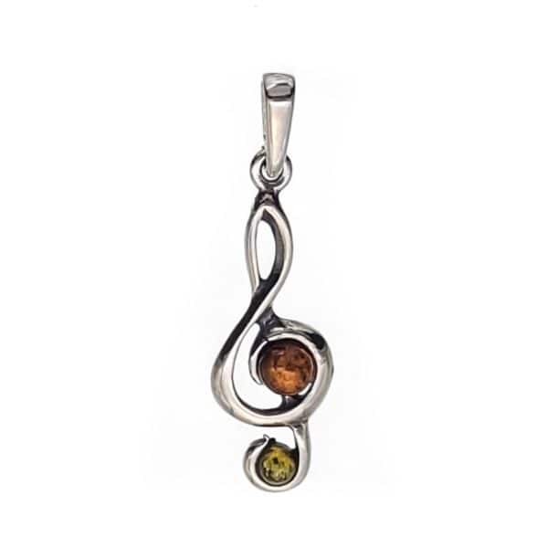 Colgante de 33 mm. clave de sol de ámbar (1)