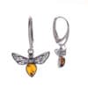 pendientes abeja de ámbar y plata (1)