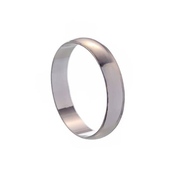 Anillo alianza de plata de media caña de 4 mm. (2) Anillo alianza de plata de media caña de 4 mm. (2)
