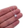 Gargantilla de 40 cms con circonita redonda central de 6 mm (1)