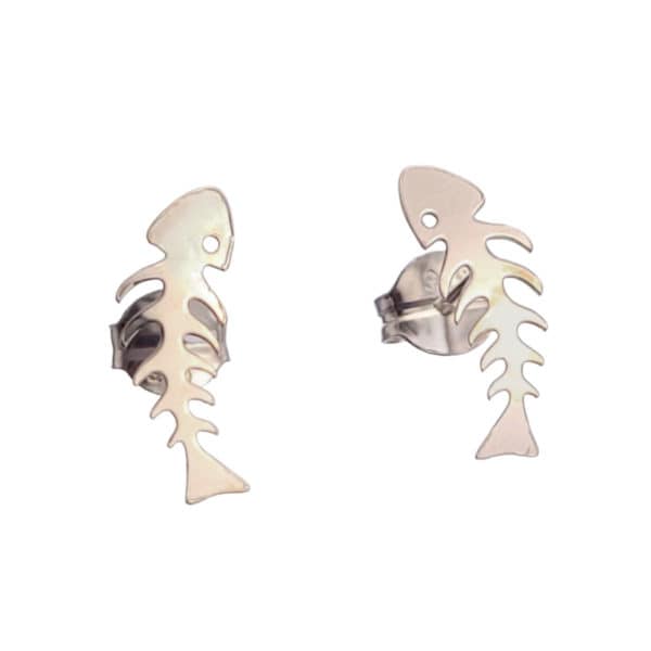 Pendientes raspa de pez de 15 mm. en plata (2)