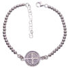 Pulsera de plata con medalla de San Benito de 14 mm (1)