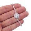 Pulsera de plata con medalla de San Benito de 14 mm (2)