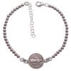 Pulsera de plata con medalla de San Benito de 14 mm (3)
