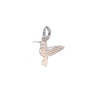 Colgante colibrí de plata de 19 mm.