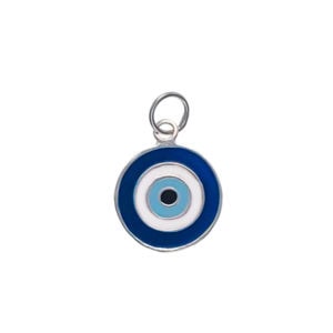 Colgante de 15 mm. símbolo ojo turco de Plata
