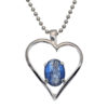 Colgante de plata 33×27 mm. corazón de distena (1)