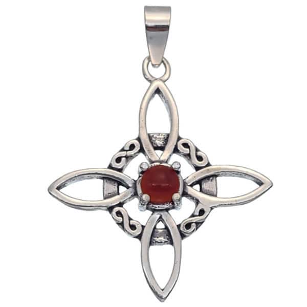 Colgante nudo de bruja de cornalina y plata de 53×40 mm (3)