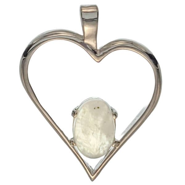 Colgante corazón de piedra luna (2)