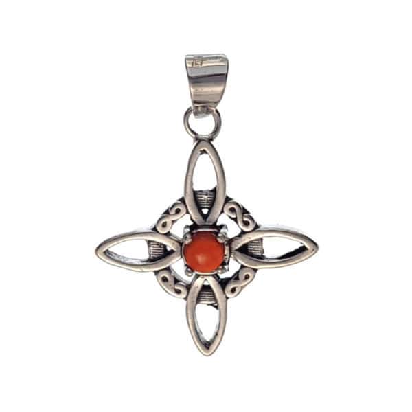 Colgante nudo de bruja de cornalina y plata de 35×27 mm (1)