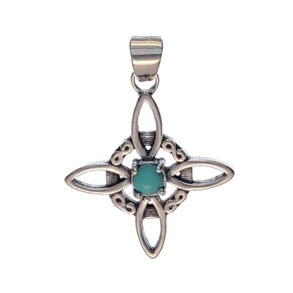 Colgante nudo de bruja de howlita y plata de 35×27 mm (3)