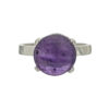 Anillo de plata con engarce piedra amatista de 10 mm (1)