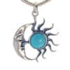 Colgante sol y luna de howlita azul (4)