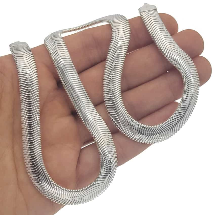 Cadena serpiente de 10 mm de ancho a 45 cms + cad. extensión (2)