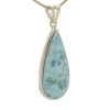 Colgante de plata 925 con lágrima de larimar de 34×15 mm (2)