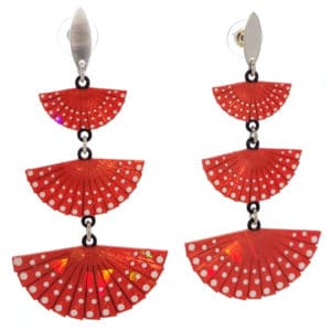 Grandes pendientes tres abanicos de 80x40 mm. Grandes pendientes tres abanicos de 80x40 mm.