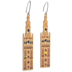 Grandes pendientes Giralda con gancho de plata Grandes pendientes Giralda con gancho de plata
