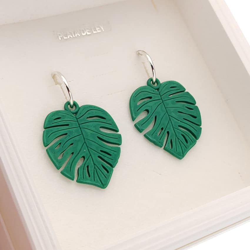 pendientes de hoja de Monstera (2) pendientes de hoja de Monstera (2)