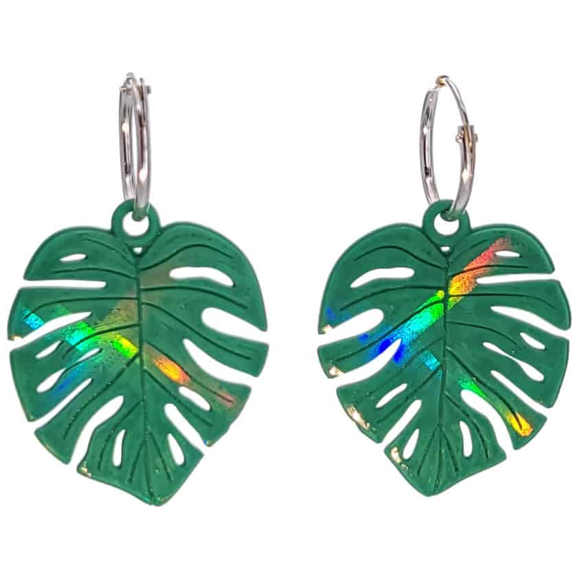 pendientes de hoja monstera – costilla de Adám pendientes de hoja monstera – costilla de Adám