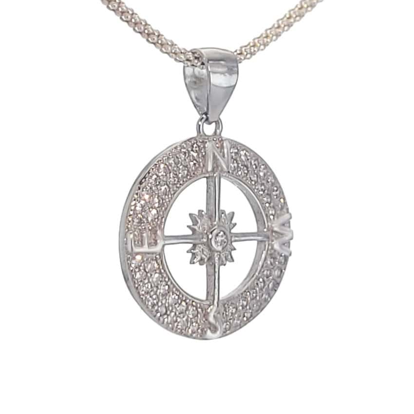 Colgante Brújula – Rosa de los Vientos con circonitas (3) Colgante Brújula – Rosa de los Vientos con circonitas (3)