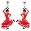 Pendientes flamenca – rojo con lunares blancos